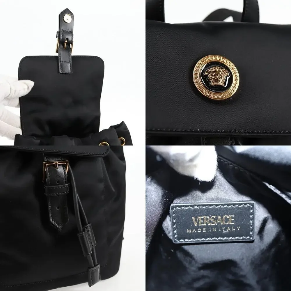 Versace Nylon Backpack Black